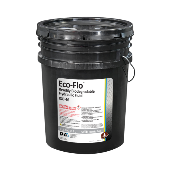 D-A Lubricant Co D-A Eco Flo Hydraulic Oil ISO 46 - 5 Gallon Plastic Pail 53338